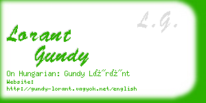 lorant gundy business card